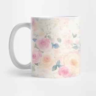 Watercolor Wild Peachy Flowers Mug